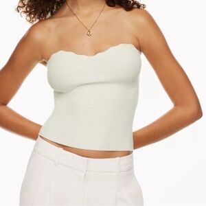 WILFRED Tops & Bodysuits Heaven Top Sweetheart Ribbed Knit Strapless Tube Top MD
